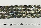 CSB4159 15.5 inches 8*12mm flat drum abalone shell beads wholesale