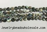 CSB4168 15.5 inches 8mm coin abalone shell beads wholesale