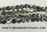 CSB4170 15.5 inches 12*12mm coin abalone shell beads wholesale