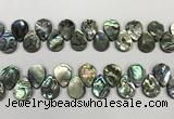 CSB4183 Top drilled 13*18mm flat teardrop balone shell beads