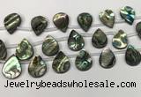 CSB4189 Top drilled 15*20mm flat teardrop balone shell beads