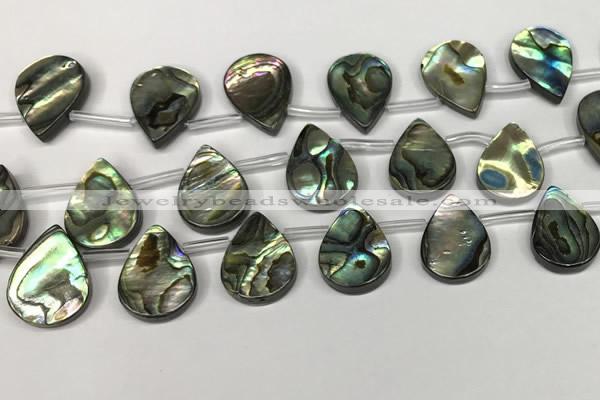 CSB4189 Top drilled 15*20mm flat teardrop balone shell beads