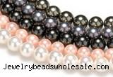 CSB42 16 inches 8mm round shell pearl beads Wholesale