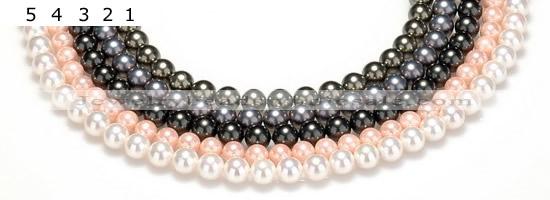 CSB44 16 inches 12mm round shell pearl beads Wholesale