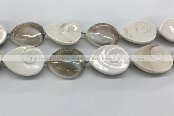 CSB4505 15.5 inches 28*38mm - 32*42mm teardrop shell beads wholesale