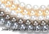 CSB47 16 inches 8mm round shell pearl beads Wholesale