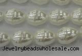 CSB557 15.5 inches 12*15mm whorl teardrop shell pearl beads