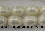 CSB565 15.5 inches 14*18mm whorl teardrop shell pearl beads