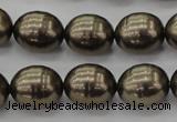 CSB585 15.5 inches 13*16mm whorl oval shell pearl beads