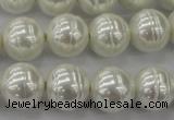 CSB620 15.5 inches 14mm whorl round shell pearl beads