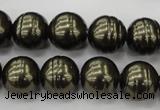 CSB622 15.5 inches 14mm whorl round shell pearl beads