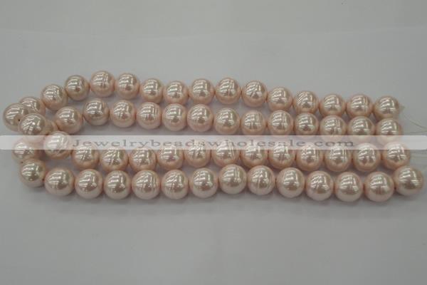 CSB625 15.5 inches 14mm whorl round shell pearl beads