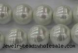 CSB635 15.5 inches 16mm whorl round shell pearl beads