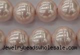 CSB637 15.5 inches 16mm whorl round shell pearl beads