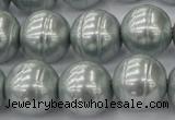 CSB646 15.5 inches 18mm whorl round shell pearl beads