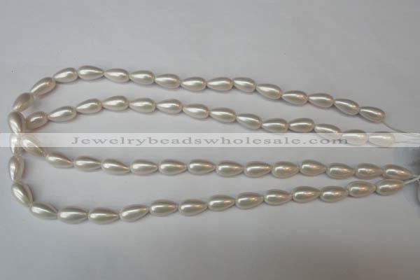 CSB855 15.5 inches 8*14mm teardrop shell pearl beads wholesale