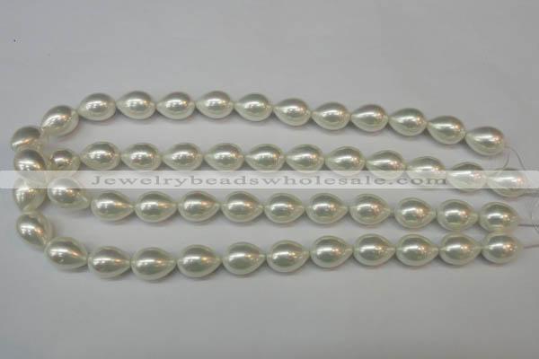 CSB868 15.5 inches 12*16mm teardrop shell pearl beads wholesale