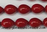 CSB869 15.5 inches 12*16mm teardrop shell pearl beads wholesale