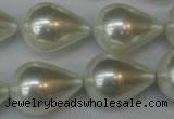 CSB875 15.5 inches 16*22mm teardrop shell pearl beads wholesale