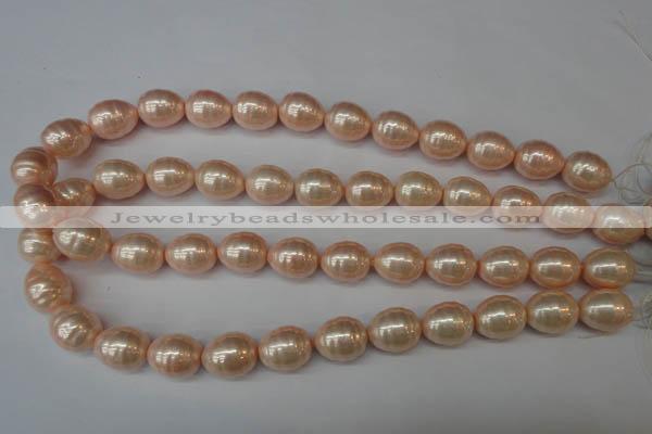 CSB886 15.5 inches 13*16mm whorl teardrop shell pearl beads wholesale