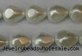 CSB890 15.5 inches 12*14mm teardrop shell pearl beads wholesale