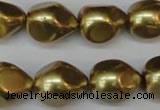 CSB894 15.5 inches 15*20mm teardrop shell pearl beads wholesale