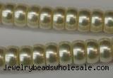 CSB901 15.5 inches 6*12mm rondelle shell pearl beads wholesale