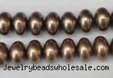 CSB905 15.5 inches 8*12mm rondelle shell pearl beads wholesale