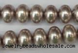 CSB908 15.5 inches 10*14mm rondelle shell pearl beads wholesale