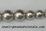 CSB921 15.5 inches 8mm - 14mm round shell pearl beads wholesale