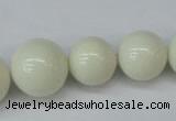 CSB925 15.5 inches 8mm - 14mm round shell pearl beads wholesale