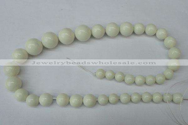 CSB925 15.5 inches 8mm - 14mm round shell pearl beads wholesale