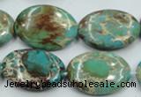 CSE09 15.5 inches 18*25mm oval natural sea sediment jasper beads