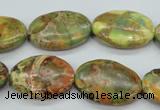 CSE125 15.5 inches 18*25mm oval dyed natural sea sediment jasper beads