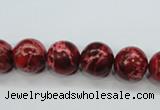 CSE164 15.5 inches 14mm round dyed natural sea sediment jasper beads