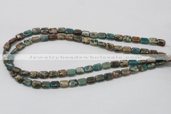 CSE5014 15.5 inches 8*10mm rectangle natural sea sediment jasper beads