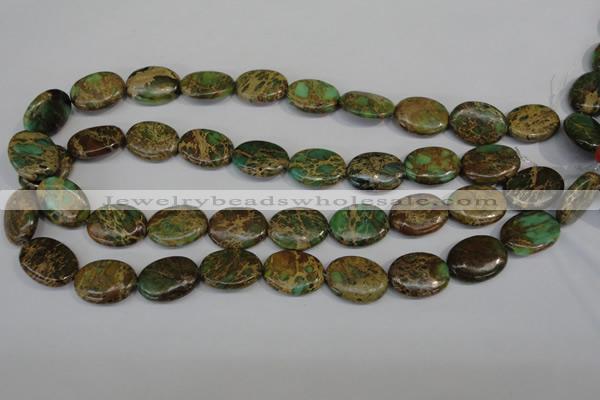 CSE5042 15.5 inches 15*20mm oval natural sea sediment jasper beads