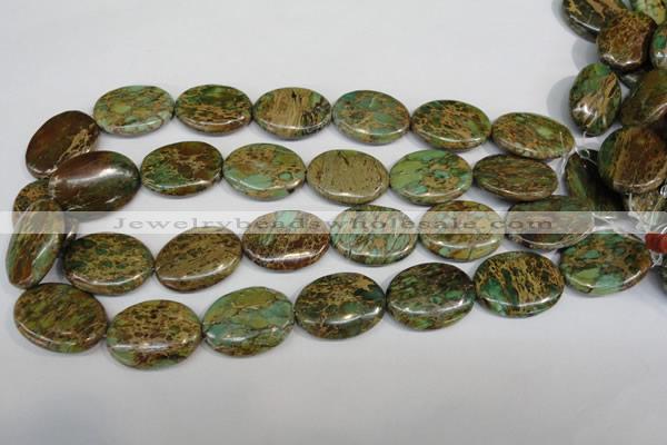 CSE5043 15.5 inches 22*30mm oval natural sea sediment jasper beads