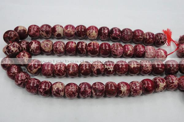 CSE67 15.5 inches 15*18mm rondelle dyed natural sea sediment jasper beads