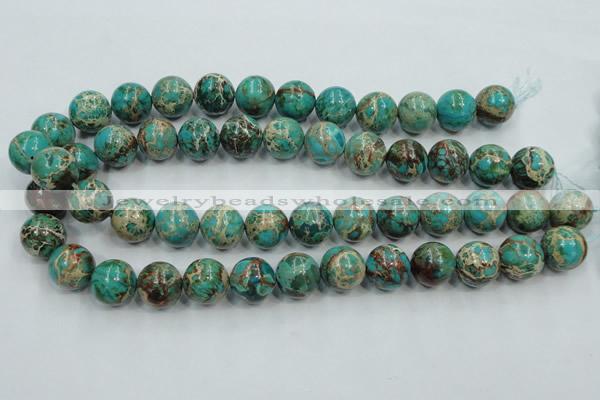 CSE77 15.5 inches 14mm round dyed natural sea sediment jasper beads