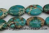 CSE98 15.5 inches 13*18mm oval dyed natural sea sediment jasper beads