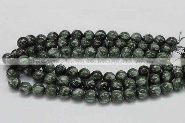 CSH05 15.5 inches 14mm round natural seraphinite gemstone beads