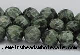 CSH08 15.5 inches 12mm faceted round natural seraphinite beads