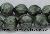 CSH10 15.5 inches 16mm faceted round natural seraphinite beads