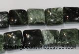 CSH102 15.5 inches 12*12mm square natural seraphinite gemstone beads