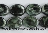 CSH14 15.5 inches 13*18mm oval natural seraphinite beads wholesale