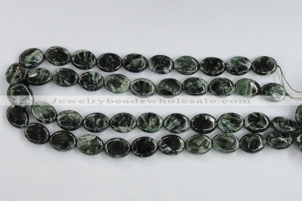 CSH14 15.5 inches 13*18mm oval natural seraphinite beads wholesale