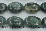 CSJ206 15.5 inches 15*20mm oval serpentine jade gemstone beads