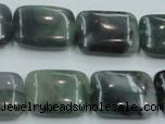 CSJ207 15.5 inches 15*20mm rectangle serpentine jade gemstone beads