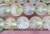 CSJ319 15.5 inches 6mm round serpentine new jade beads